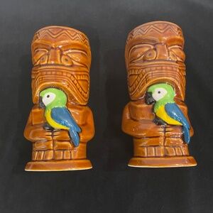 Collectible Pair #2 of Dave "Squid" Cohen Ceramic Brown Mugs 2015 Made for Earls